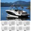 imageRockville HP4S8 4 in Marine Box Speakers with Swivel Bracket for Boats and Marine Audio Systems 8Piece