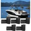 imageRockville HP5S BK 525 in 420W Peak 140W RMS Marine Box Speakers Weather Resistant Swivel Mount Brackets for Boats Patios and Home Audio Black Finish 2Piece