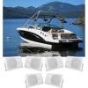 imageRockville HP5S8 420W Peak140W RMS 525 in Marine Indoor Outdoor Box Speakers for Boats with Swivel Brackets IPX44 Weather Resistant White 6 Piece
