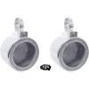 imageRockville MAC525S 525 in 360 Swivel Chrome Wakeboard Tower Speaker Pods with MAC360C Surface Mount Clamps Pair