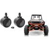 imageRockville MAC90B Bundle Pair 8in Black Aluminum Wakeboard Tower Speaker Enclosures for RZRATVUTV Pair MAC360B 360 Swivel Surface Mount Clamps 4Items