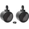 imageRockville MAC90B Bundle Pair MAC90B 8 Black Aluminum Wakeboard Tower Speaker Pod Enclosures Pair MAC360B 360 Degree Swivel TowerSurface Mount Clamps Internally Wired 2Items