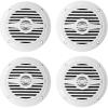 imageRockville MS40W 4 200W Peak50W RMS Marine Boat Speakers 4 Ohm IP56 Waterproof AntiUV ABS Build Mylar Tweeter Compact for Boats and Outdoor Use 4Piece