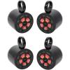 imageRockville RKL65MBW 4 Speakers  4 Pods 2 Pairs 65 in 700Watt Peak350Watt RMS Marine Boat Speakers LED 2 Pairs MAC65B 65 in Black Aluminum Wakeboard Tower Speaker Pods