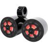 imageRockville RKL65MBW Bundle 2 65 in 700Watt Marine Wakeboard LED Speakers Black and White Grilles DMAC65B Dual 65 in Aluminum Tower Enclosure 3Items