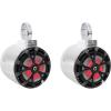 imageRockville RKL80MB Bundle Pair 8 900W peak400W RMS 2Way Chrome Wakeboard Tower Speakers wLEDs Pair MAC80S 77in Speaker Enclosures 2 MAC360C 360 Swivel Surface Mount Clamps 3Items