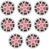 imageRockville RKL80MW 900Watt 8 in 2Way Marine Boat Speaker IP66 Waterproof BeatSync LEDs Preinstalled StainlessSteel Screws Polypropylene Cone for Marine amp Outdoor 8Piece