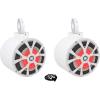 imageRockville RKL80MW Bundle 2 8 900W Peak  200W RMS 2Way Marine Speakers with LED 2 MAC80W 77 in White Aluminum Wakeboard Tower Pod Enclosures 2 MAC360W 360 Swivel Mount Clamps 6Items