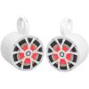 imageRockville RKL80MW Bundle 2 8 900Watt White 2Way Marine Boat Speakers with LEDs 2 MAC80W 77 White Aluminum Wakeboard Tower Speaker Pod Enclosures 4Items