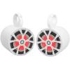 imageRockville RKL80MW Bundle 2 8in 900W Peak 200W RMS 2Way Marine Boat Speakers with LED 2 MAC80W 77in White Aluminum Wakeboard Tower Pod Enclosures 4Items