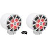 imageRockville RKL80MW Bundle 2 8in 900Watt Peak  200Watt RMS LED Marine Speakers 2 MAC80W Aluminum Wakeboard Pods 2 MAC360W 360 Swivel Surface Mount Clamps 6Items