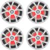imageRockville RKL80MW Marine Boat Speakers 8 2Way 900W per Pair White IP66 Waterproof LED Lights HighFidelity Sound for Boats and Outdoor Use 4Piece