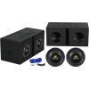 imageRockville W8K9D2 Bundle 2 8 2000W Peak500W RMS Dual 2Ohm Car Subwoofers RQB8 Dual 8 Vented Subwoofer Enclosure Sub Box Installation kit 4Items