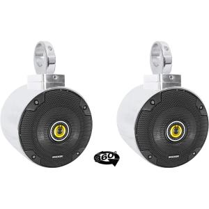 image2 Kicker CSC54 525 360 Degree Swivel Chrome Wakeboard Tower Speakers
