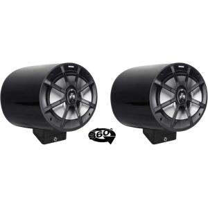 image2 Kicker PS69 6x9 360 Swivel Black Aluminum Surface Mount Boat Speakers