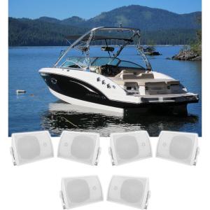 image6 Rockville HP5S 525 Marine Box Speakers with Swivel Bracket for Boats