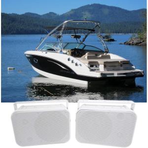 imagePair RockvilIe HP65S 65 Marine Box Speakers with Swivel Bracket for Boats