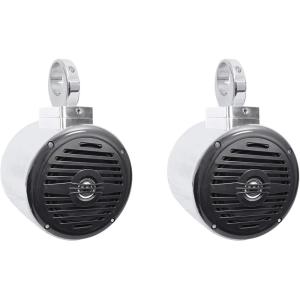 imageRockville MAC525S Bundle 2 Wakeboard Speaker Pod Enclosures MAC360C 360 Degree Swivel Surface Mount Clamps Pair MS525B 525 in 400Watt Waterproof 2Way Marine Boat Speakers 3Items