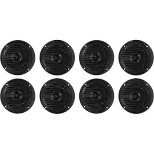 imageRockville MS40B 200 Watt Marine Boat Speakers 4 Inch 4 Ohm Waterproof Compact Design UVResistant Construction for Boats and Outdoor Use  8Piece