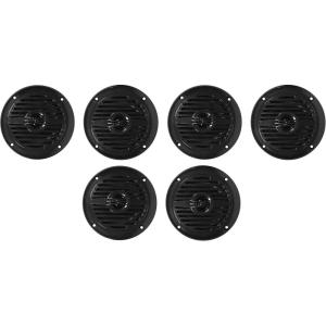imageRockville MS40B 4 in 200 Watt Peak  50 Watt RMS Marine Boat Speakers 4 Ohm Waterproof Compact Design HighFidelity Sound UVResistant for Boats and Outdoor Use 3Pairs