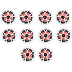 imageRockville RKL65MBW 65 700W Marine Speakers 4 Ohm LED Lights CEA Compliant Coaxial Waterproof BlackWhite Grilles for Boats ATVs UTVs 5Pair