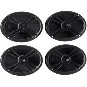 imageRockville RMSTS69B 1000W 6x9 2Way Marine Speakers Waterproof PEI Dome Tweeter HighPower for Boats and Outdoor Use 2Pair