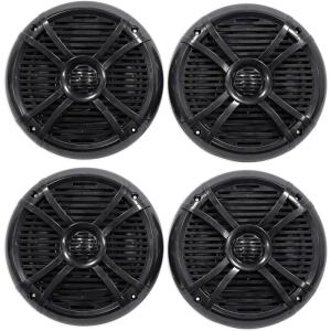 imageRockville RMSTS80B 8in 2Way Marine Speakers 4 Waterproof 1000Watt Peak  500Watt RMS System Black 2Pairs