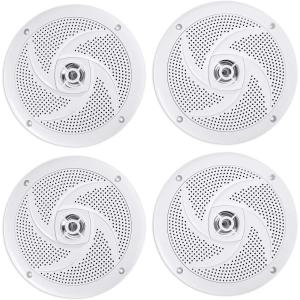 imageRockville RSM65W 65 640W Peak  160W RMS Waterproof Marine Speakers 0925 Shallow Mount CEA Compliant UV Resistant Rubber Surround for BoatsATVsOutdoor Use 4Piece