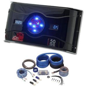 imageRockville RWK0CU Bundle 0 AWG Complete Amp Installation Wire Kit RXC50D v2 50Farad 24V Car Audio Capacitor with Voltage amp Amperage Meter 2Items