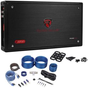 imageRockville RXDT2 Bundle 2400Watt Peak 2 Channel Micro Class D Water Resistant Car Amplifier RWK41 4 AWG Gauge Waterproof Marine Amp Install Wire Kit 2Items