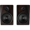 imageRockville APM8W Powered USB Studio Monitor Speaker Pair in White 8 2Way 500W EQ MDF Wood RCAXLR Perfect for Studios Recording MusicDark Wood