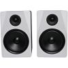 imageRockville APM8W Powered USB Studio Monitor Speaker Pair in White 8 2Way 500W EQ MDF Wood RCAXLR Perfect for Studios Recording MusicWhite