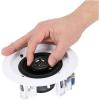 imageRockville CC4T White 4 70V InCeiling Speaker Paintable FlushMount Grill Swivel Tweeter 8Ohm Compatible Perfect for Restaurants Offices and Commercial AudioWhite