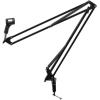 imageRockville DMS40 40Inch Studio Microphone Boom Arm Stand Aluminum Desk Clamp 360 degree Rotation Steel Frame ABS Mic Clip for Podcasting and Streaming40