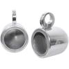 imageRockville MAC65S Bundle 2 Chrome 65 Aluminum Wakeboard Tower Speaker Enclosures 2 MAC360C 360 Swivel Tower or Surface Mount Clamps for WakeboardsMAC Pods 4Items