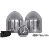 imageRockville MAC65S Bundle 2 Chrome 65 Aluminum Wakeboard Tower Speaker Enclosures 2 MAC360C 360 Swivel Tower or Surface Mount Clamps for WakeboardsMAC Pods 4Items