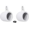imageRockville MAC65W Bundle 2 65 in White Aluminum Wakeboard Tower Speaker Pod Enclosures 2 MAC360W 360 Swivel and Surface Mount Clamps for MAC65 MAC69 MAC80 MAC90 Pods 4Items