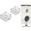 imageRockville MAC90W Bundle 2 8 in White Aluminum Wakeboard Tower Speaker Pod Enclosures 2 MAC360W 360 Degree Swivel Surface Mount Clamps Pods 4Items