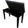 imageRockville PB7 White Thailand Wood Piano Bench Padded Comfort Storage Compartment for Pianists and Keyboard PlayersBlack