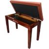 imageRockville PB7 White Thailand Wood Piano Bench Padded Comfort Storage Compartment for Pianists and Keyboard PlayersBrown