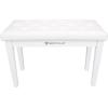 imageRockville PB7 White Thailand Wood Piano Bench Padded Comfort Storage Compartment for Pianists and Keyboard PlayersWhite