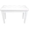 imageRockville PB7 White Thailand Wood Piano Bench Padded Comfort Storage Compartment for Pianists and Keyboard PlayersWhite