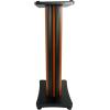 imageRockville Pair SS28B Premium Black Wood Grain 28 Home Speaker Stands 100lb Capacity Solid MDF Wood Dual Platforms Spikes and Pads Included for Home Theater and Studio AudiophilesClassic Wood Grain