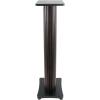 imageRockville Pair SS36C 36 Classic WoodGrain Speaker Stands Solid MDF 100 lb Capacity Dual Top Plates Isolation Pads Brass and Rubber Spikes Cable Management for Home Audio and StudioDark Wood