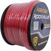imageRockville R4G150R 4 AWG 150Ft Red Amp Power Wire Spool UltraFlexible Copper Cable High Current Competition Grade PVC Jacket Heat Resistant