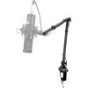 imageRockville RBOOM 34 34Inch Boom Arm Studio Podcast Mic Stand ABS Desk Clamp Adjustable 3Area Articulation 360 degree Rotation Steel Arm for Podcasting and Streaming