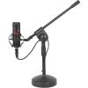 imageRockville RDMS70 Desktop Microphone Stand with Boom Arm Steel Round Base Adjustable Height Low Profile ScratchResistant Finish AntiSlip Base for Podcasting and Streaming