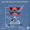 imageRockville RDS51 Double Braced Drum Throne 4 Memory Foam All Black Finish Adjustable Height 177 236 Locking Mechanism Includes Travel Bag Perfect for Drummers Live amp StudioVelvet  Red Accent
