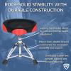 imageRockville RDS51 Double Braced Drum Throne 4 Memory Foam All Black Finish Adjustable Height 177 236 Locking Mechanism Includes Travel Bag Perfect for Drummers Live amp StudioVelvet  Red Accent