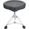 imageRockville RDS51 Double Braced Drum Throne 4 Memory Foam All Black Finish Adjustable Height 177 236 Locking Mechanism Includes Travel Bag Perfect for Drummers Live amp StudioFaux Leather  All Black